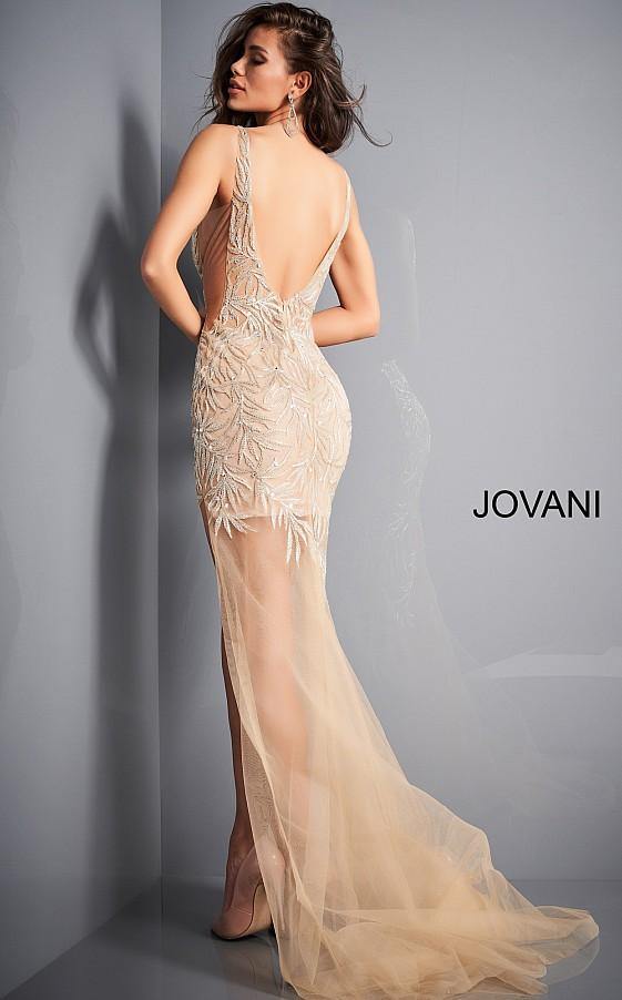Jovani Prom Long Formal Beaded Trumpet Dress 1863 - The Dress Outlet