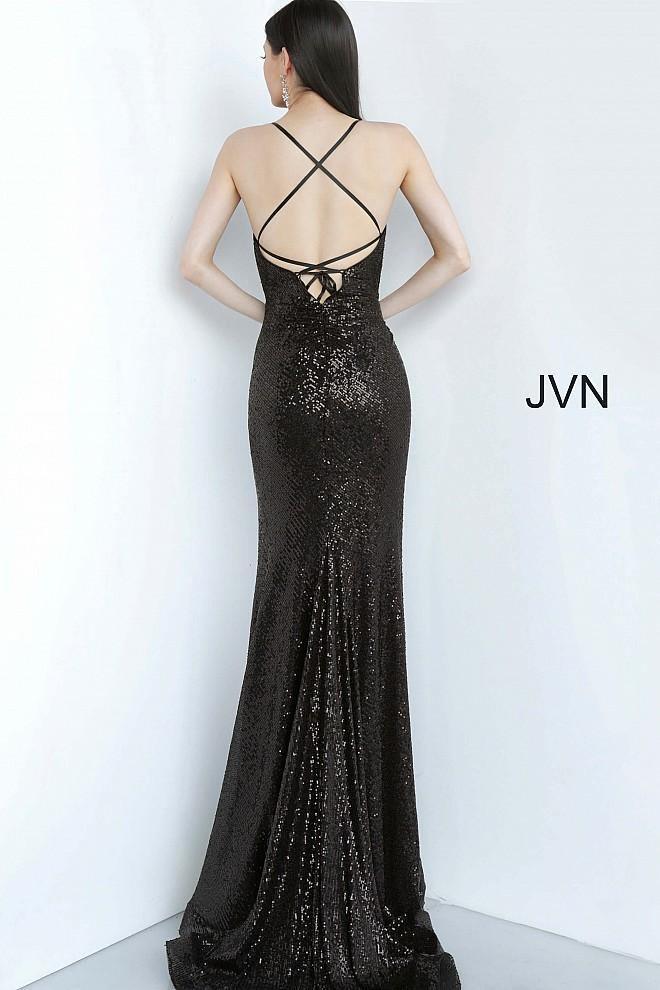 JVN By Jovani Prom Long Formal Dress JVN03172 Black - The Dress Outlet Jovani