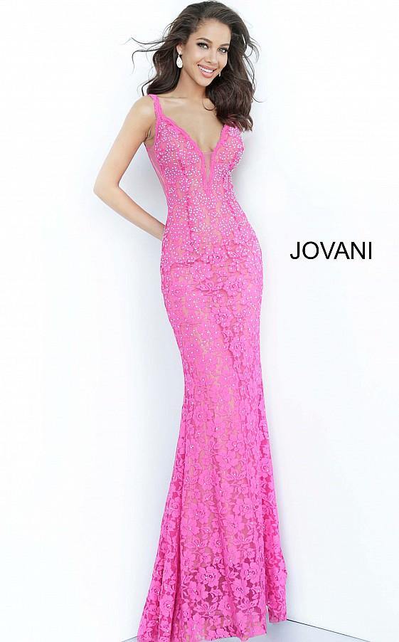 Jovani Prom Long Formal Fitted Lace dress 48994 - The Dress Outlet