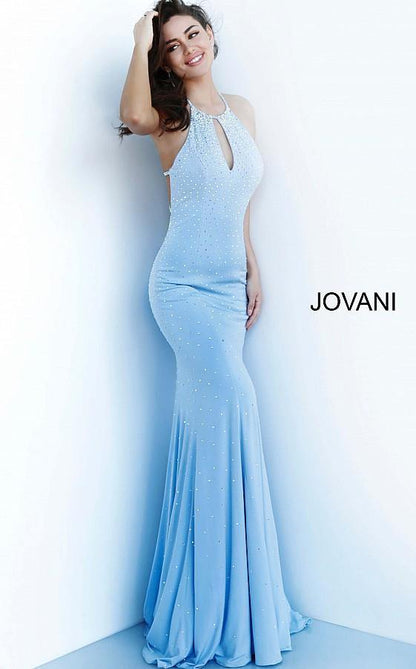 Jovani Prom Long Formal Halter Dress 67101 - The Dress Outlet