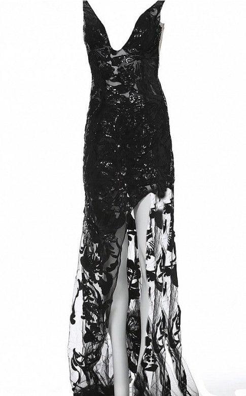 Jovani 4084 Prom Long Formal High Slit Sexy Dress