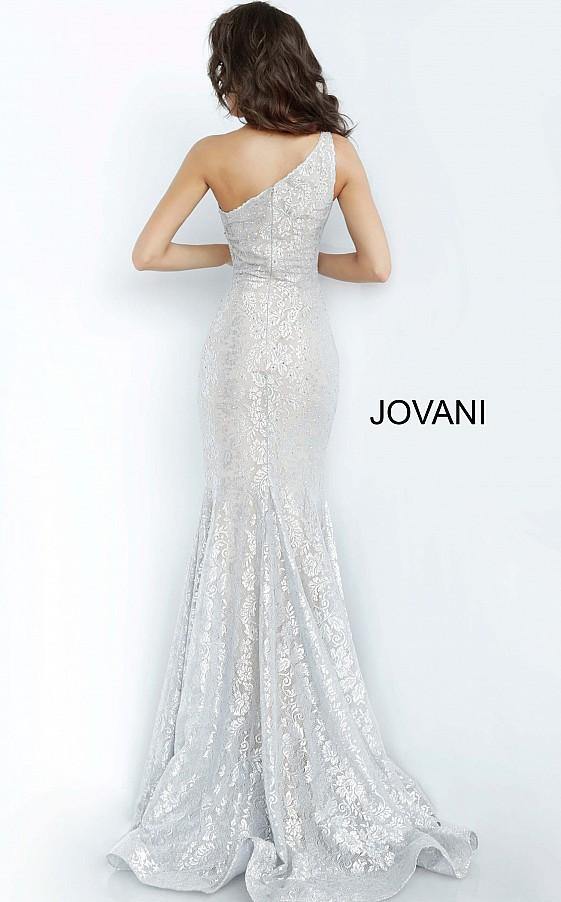 Jovani Prom Long Formal One Shoulder Lace Gown 00353 - The Dress Outlet