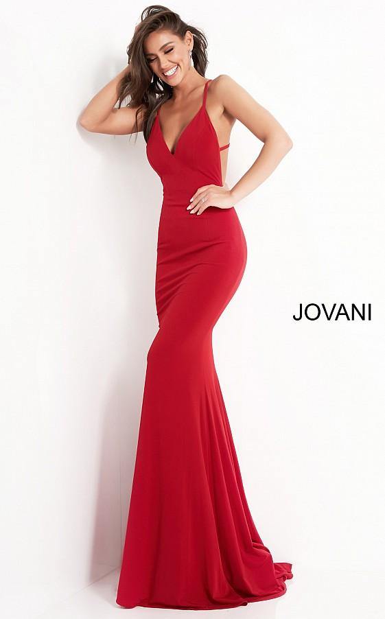 Jovani Prom Long Fitted Strappy Back Dress 00512 - The Dress Outlet