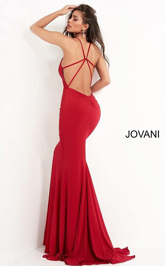 Jovani Prom Long Fitted Strappy Back Dress 00512 - The Dress Outlet