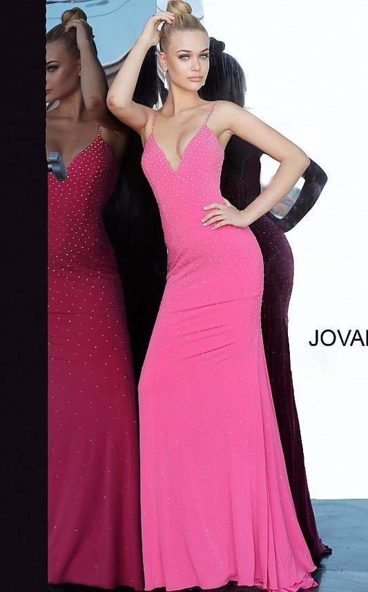 Jovani Prom Long Fitted Tie Back Dress 00625 - The Dress Outlet