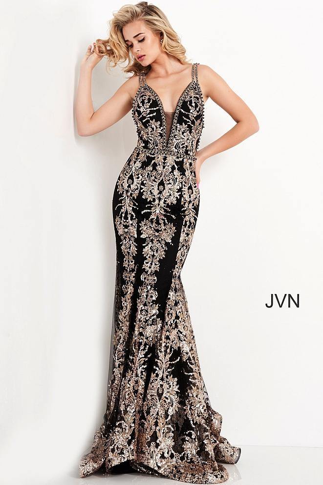 Jovani Prom Long Fitted Trumpet Sexy Dress 04789 - The Dress Outlet