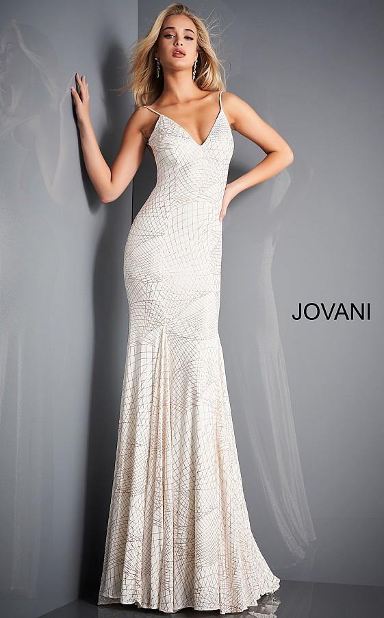 Jovani Prom Long Glitter Formal Fitted Dress 1120 - The Dress Outlet