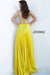 Jovani Prom Long Halter Pleated Satin Dress 00637 - The Dress Outlet