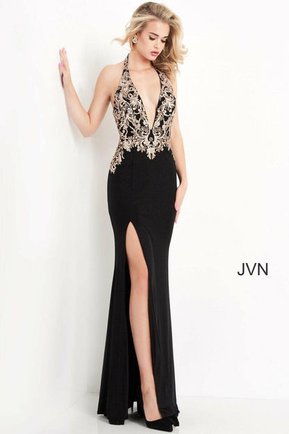 Jovani Prom Long Halter Sexy Formal Dress 04791 - The Dress Outlet