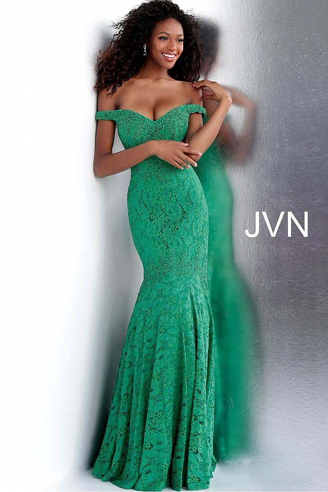 Jovani 62564 Prom Long Lace Formal Mermaid Dress - Red / 20 Jovani 62564 Prom Long Lace Formal Mermaid Dress - Red / 20