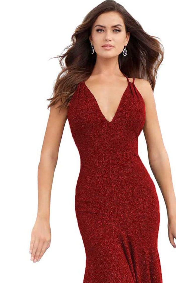 Jovani Prom Long Long Glitter Fitted Dress 60214 - The Dress Outlet