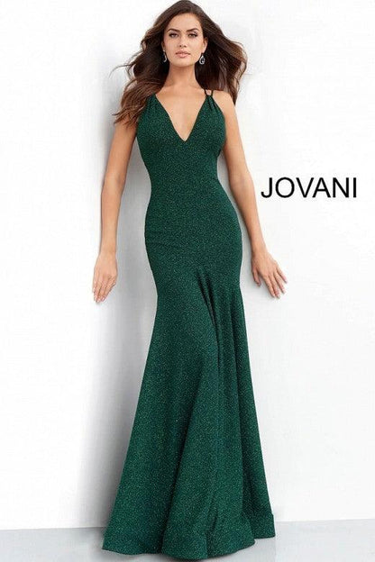 Jovani Prom Long Long Glitter Fitted Dress 60214 - The Dress Outlet