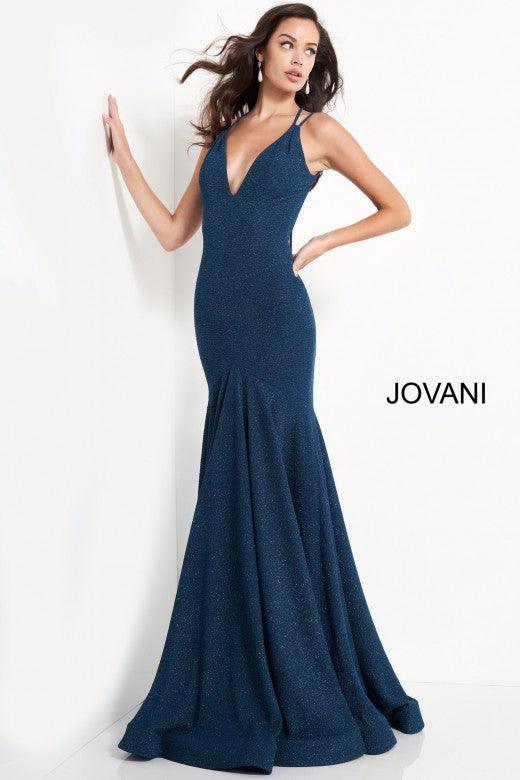 Jovani Prom Long Long Glitter Fitted Dress 60214 - The Dress Outlet