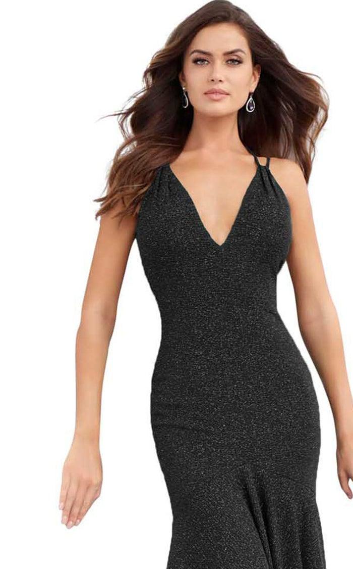 Jovani Prom Long Long Glitter Fitted Dress 60214 - The Dress Outlet