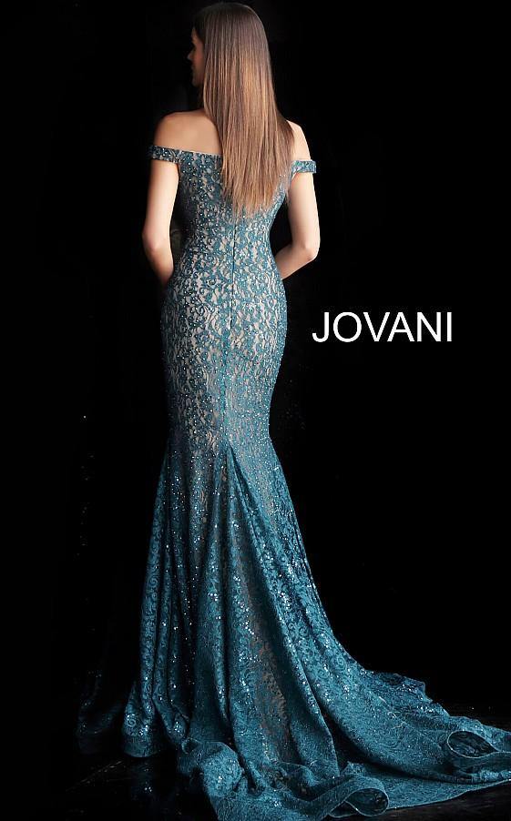 Jovani Prom Long Mermaid Fitted Lace Dress 64521 - The Dress Outlet