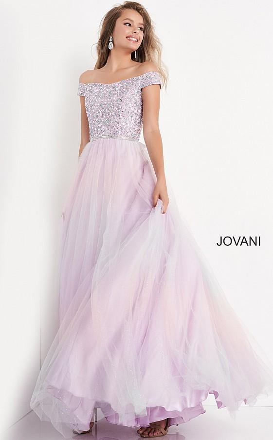 Jovani Prom Long Off Shoulder Ball Gown K05723 - The Dress Outlet