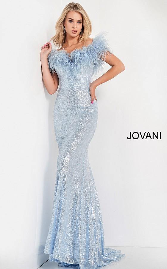 Jovani Prom Long Off Shoulder Fitted Dress 06166 - The Dress Outlet