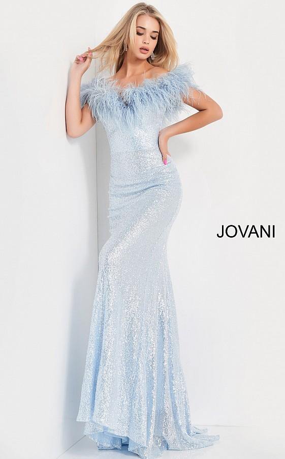 Jovani Prom Long Off Shoulder Fitted Dress 06166 - The Dress Outlet