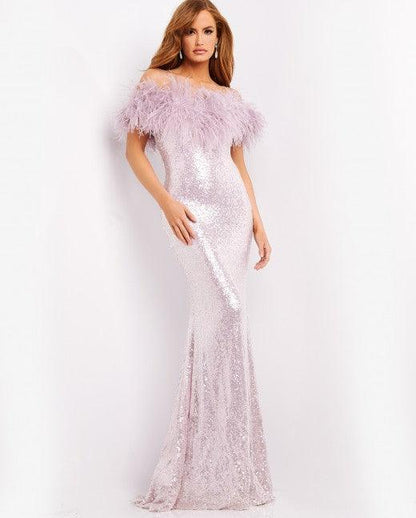 Jovani Prom Long Off Shoulder Fitted Dress 06166 - The Dress Outlet