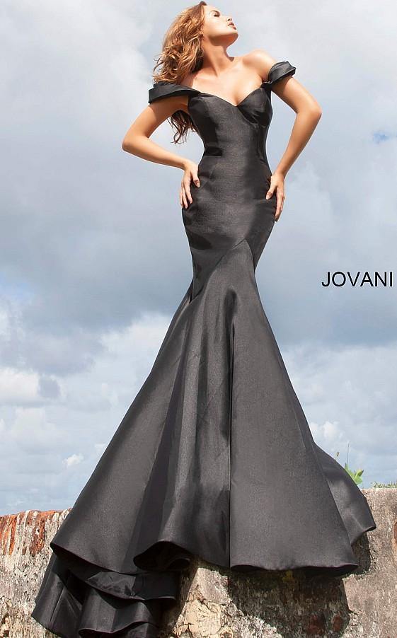 Jovani 02359 Prom Long Off Shoulder Mermaid Dress
