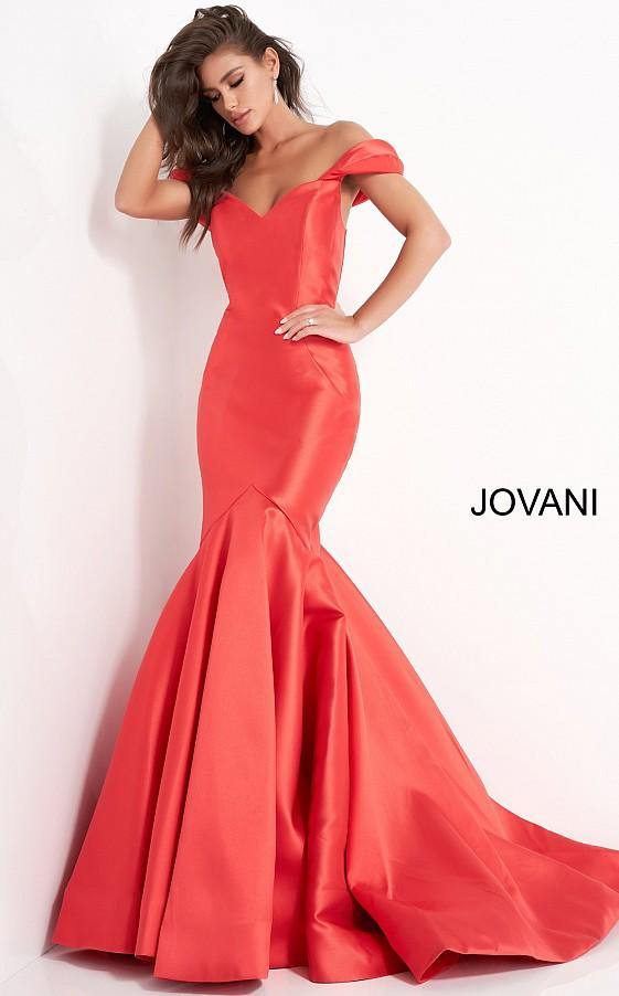 Jovani Prom Long Off Shoulder Mermaid Dress 02359 - The Dress Outlet