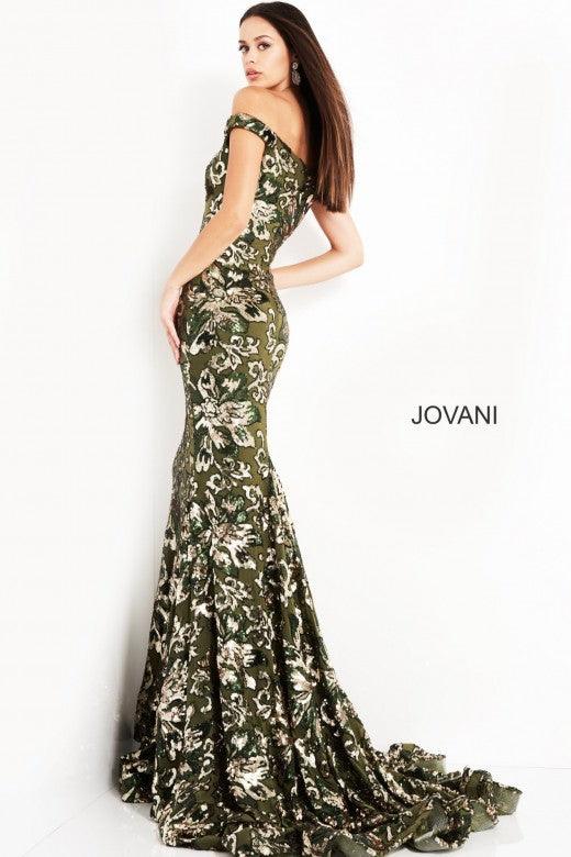 Jovani Prom Long Off the Shoulder Fitted Gown 63516 - The Dress Outlet