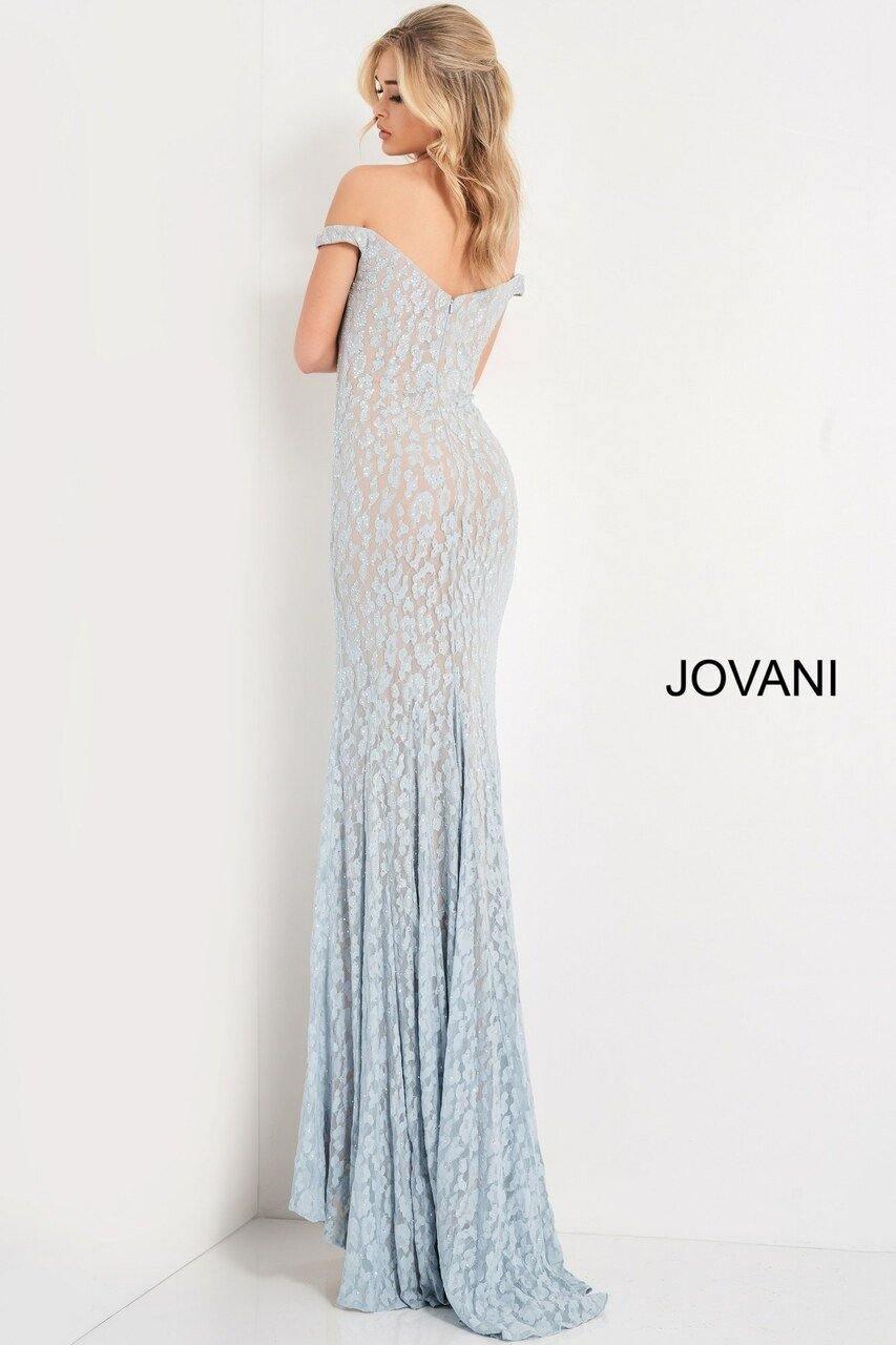 Jovani Prom Long Off the Shoulder Lace Dress 06096 - The Dress Outlet