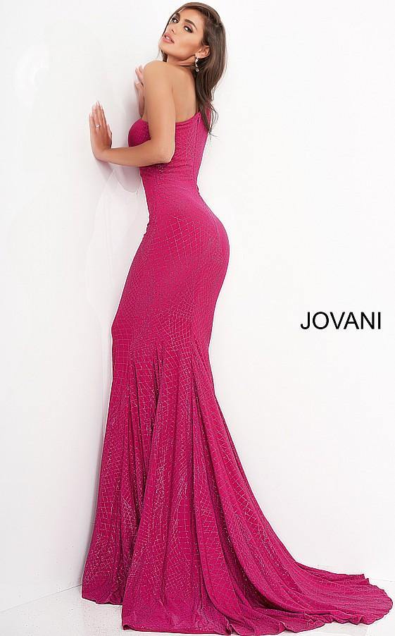 Jovani Prom Long One Shoulder Fitted Dress 1119 - The Dress Outlet