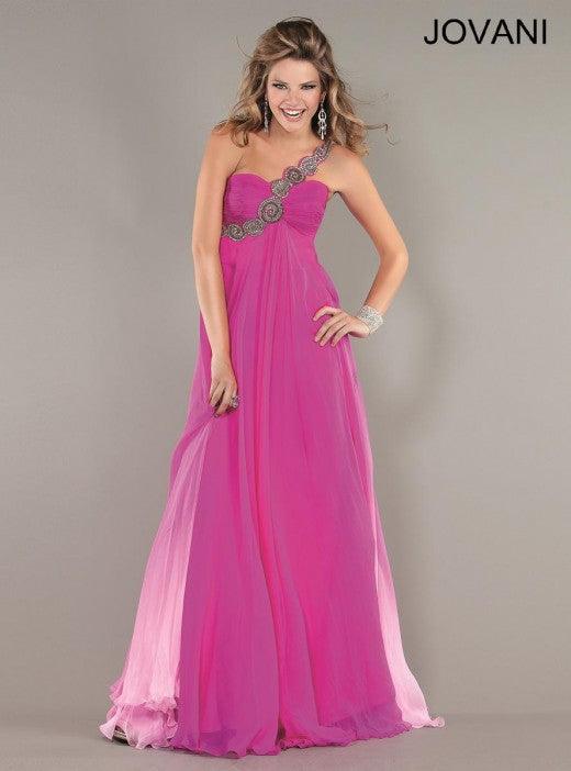 Jovani Prom Long One Shoulder Formal Dress 159204 - The Dress Outlet
