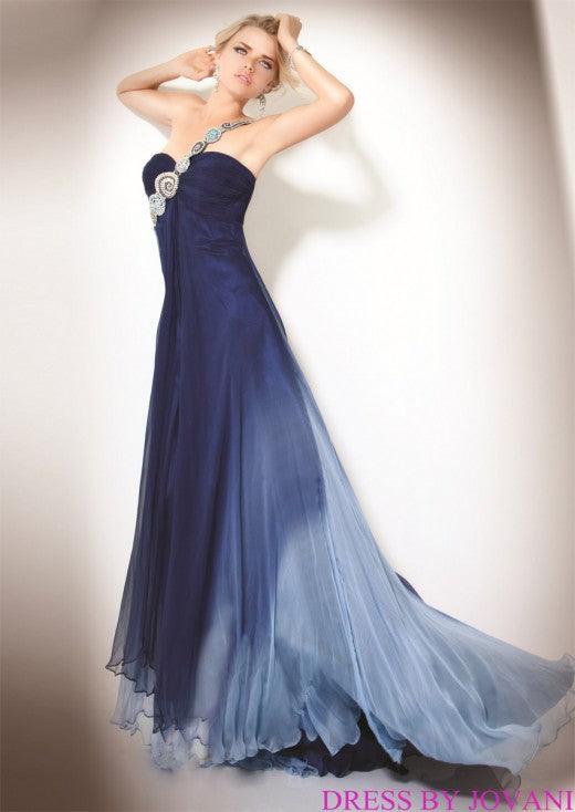 Jovani Prom Long One Shoulder Formal Dress 159204 - The Dress Outlet