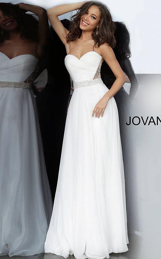 Jovani Prom Long Pleated Bodice Strapless Gown 0045 - The Dress Outlet