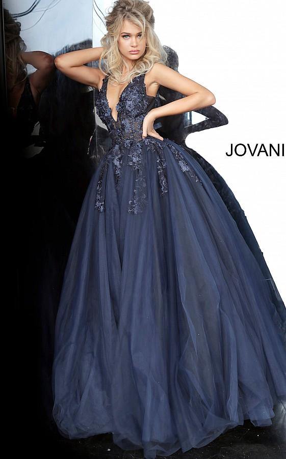 mac duggal dresses blue Mac Duggal Dress 67803 in Blue Multi main image 1