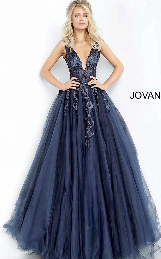 Jovani Prom Long Sleeveless Ball Gown 55634 - The Dress Outlet