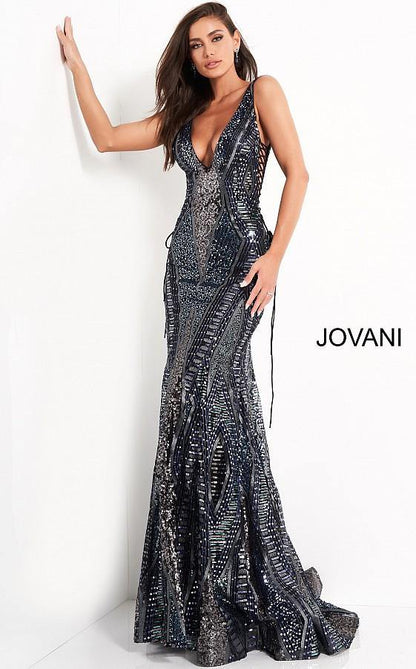 Jovani Prom Long Sleeveless Fitted Dress 05071 - The Dress Outlet