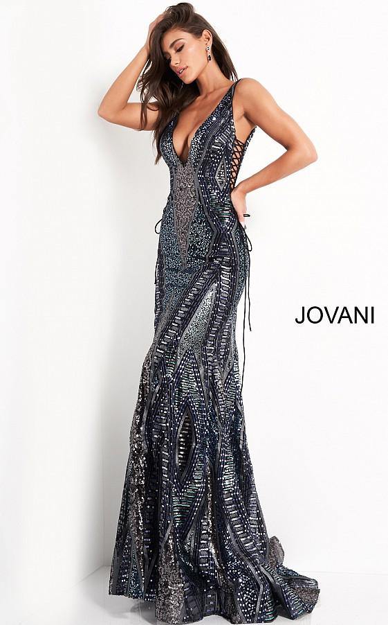 Jovani Prom Long Sleeveless Fitted Dress 05071 - The Dress Outlet