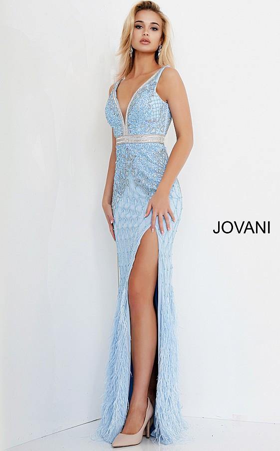 Jovani Prom Long Sleeveless Fitted Dress  55796 - The Dress Outlet