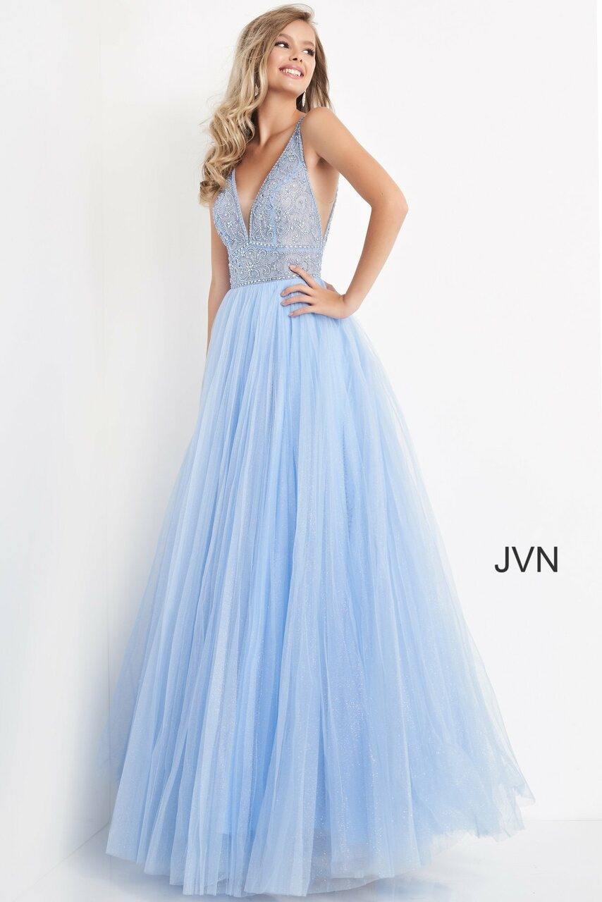 Jovani 05818 Prom Long Sleeveless Glitter Ball Gown