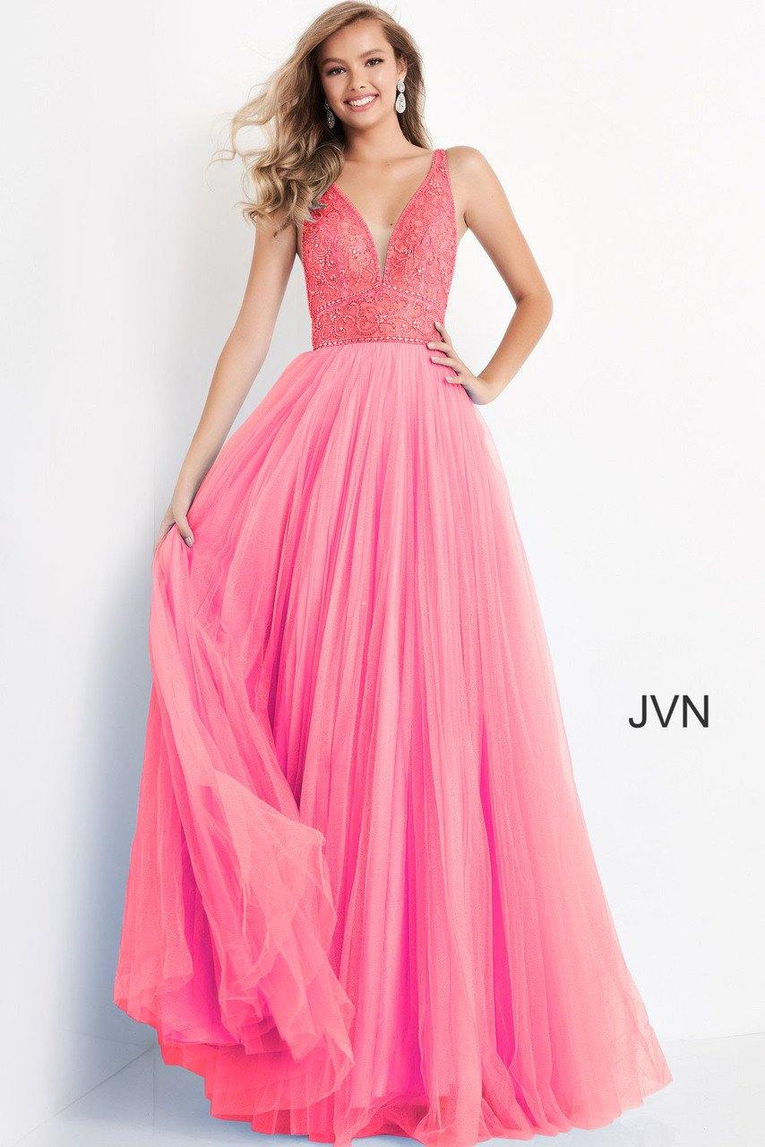 Jovani 05818 Prom Long Sleeveless Glitter Ball Gown