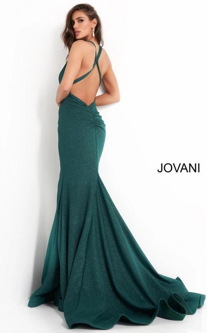 Jovani Prom Long Sleeveless Glitter Dress 00698 - The Dress Outlet