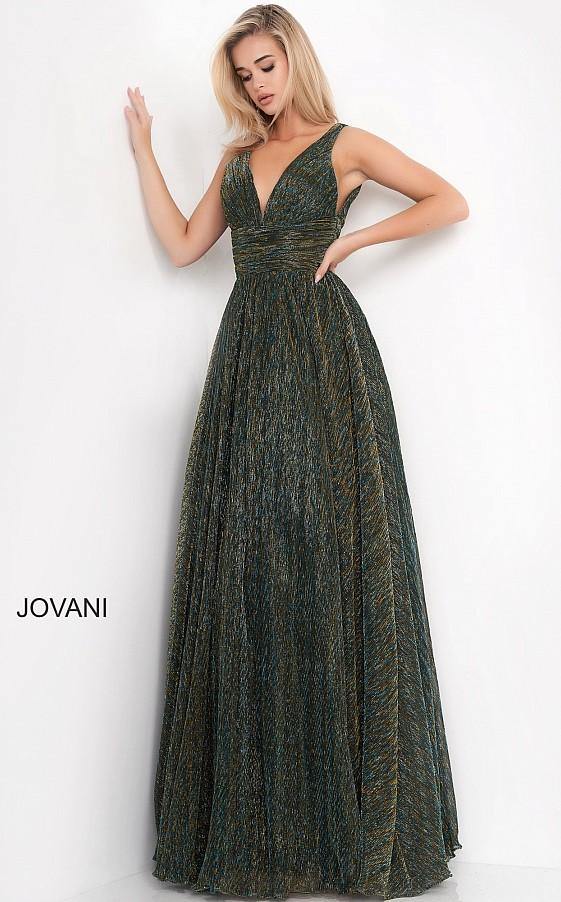 Jovani 02298 Prom Long Sleeveless Pleated Dress