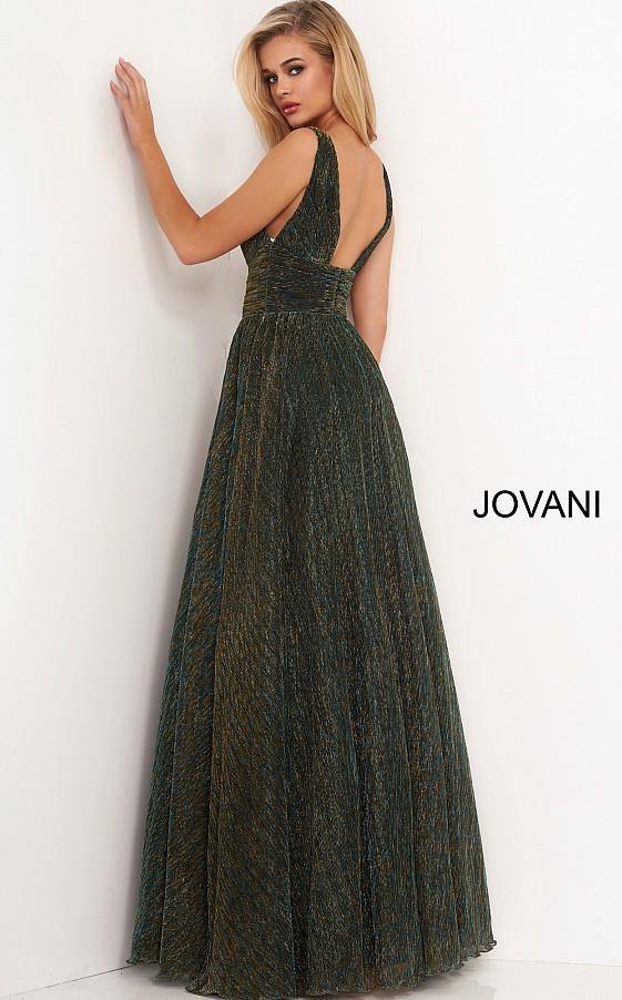 Jovani 02298 Prom Long Sleeveless Pleated Dress