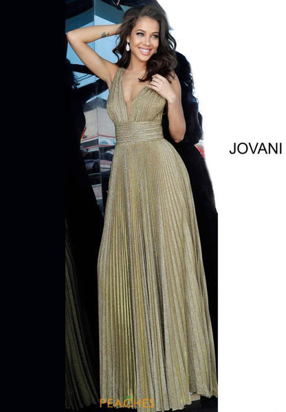 Jovani Prom Long Sleeveless Pleated Dress 2088 - The Dress Outlet