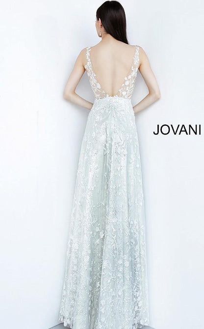 Jovani Prom Long Sleeveless Sheer Bodice Gown 03462 - The Dress Outlet