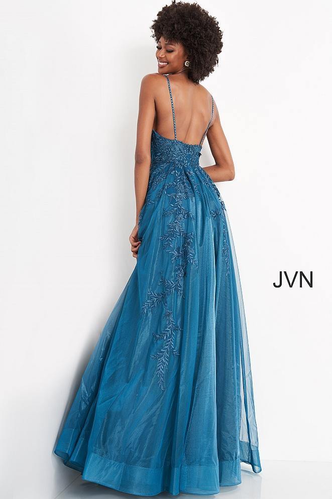 Jovani Prom Long Spaghetti Strap A Line Dress 02266 - The Dress Outlet