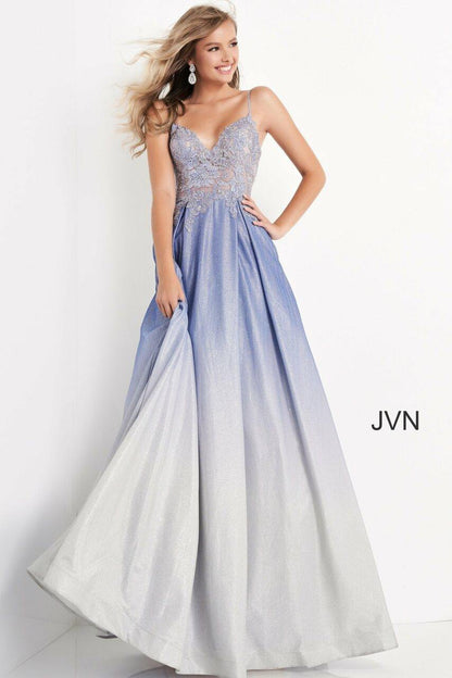 Jovani Prom Long Spaghetti Strap Ball Gown 04565 - The Dress Outlet