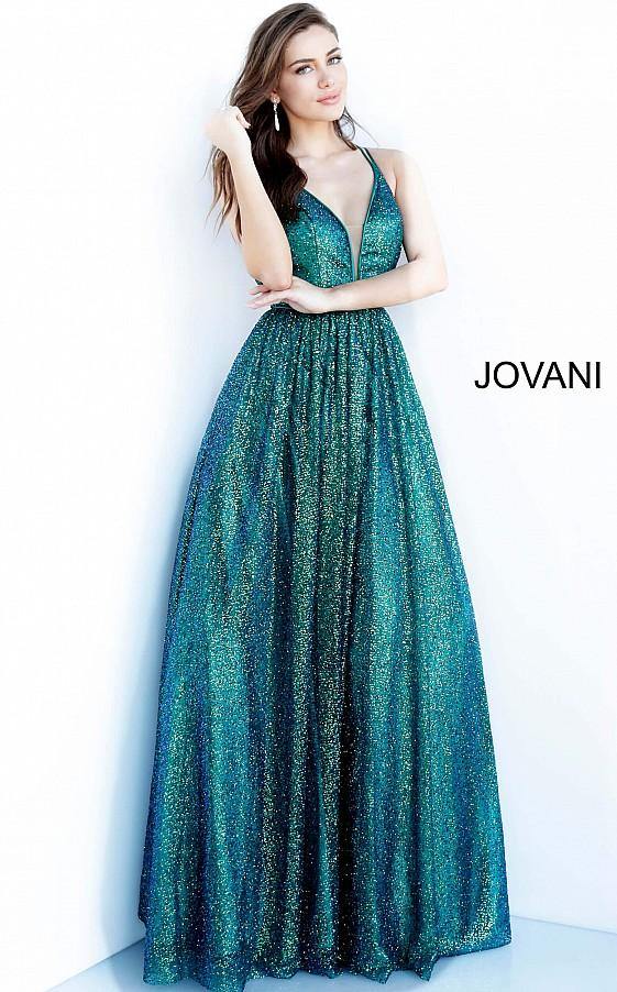 Jovani 4198 Prom Long Spaghetti Strap Ball Gown