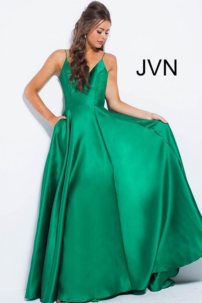 Jovani Prom Long Spaghetti Strap Ball Gown 48791 - The Dress Outlet