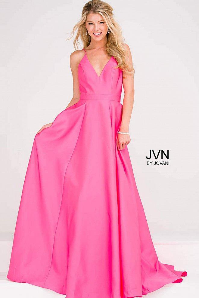 Jovani Prom Long Spaghetti Strap Ball Gown 48791 - The Dress Outlet