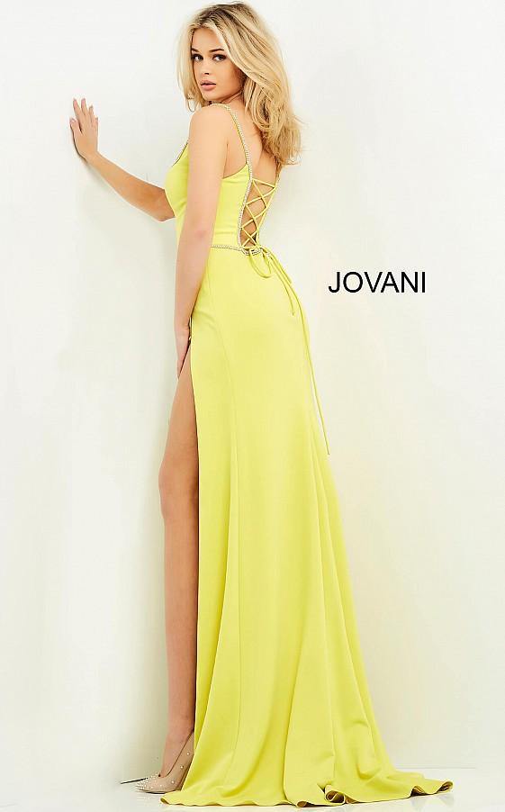 Jovani Prom Long Spaghetti Strap Fitted Dress 06557 - The Dress Outlet