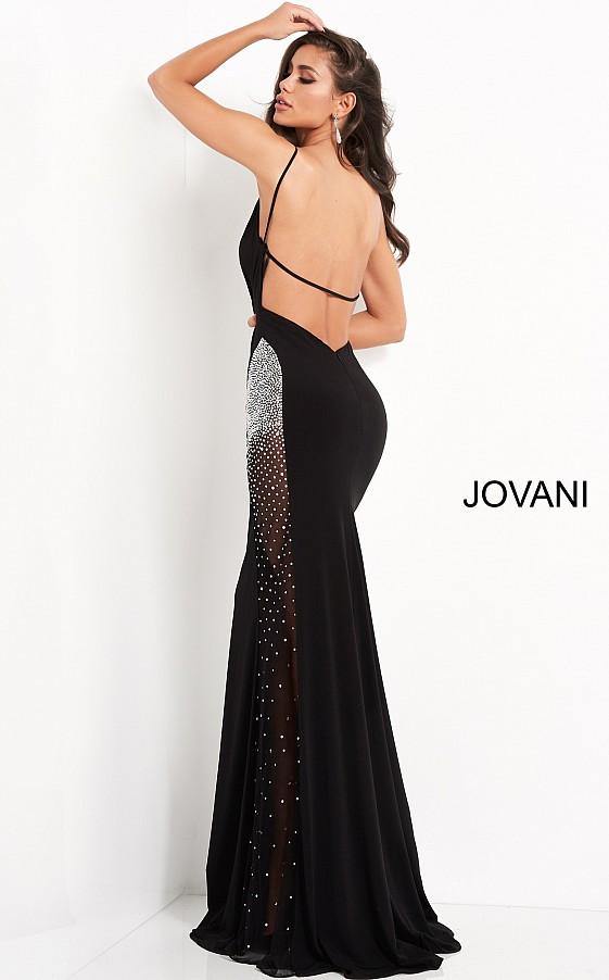Jovani Prom Long Spaghetti Strap Fitted Dress 06566 - The Dress Outlet